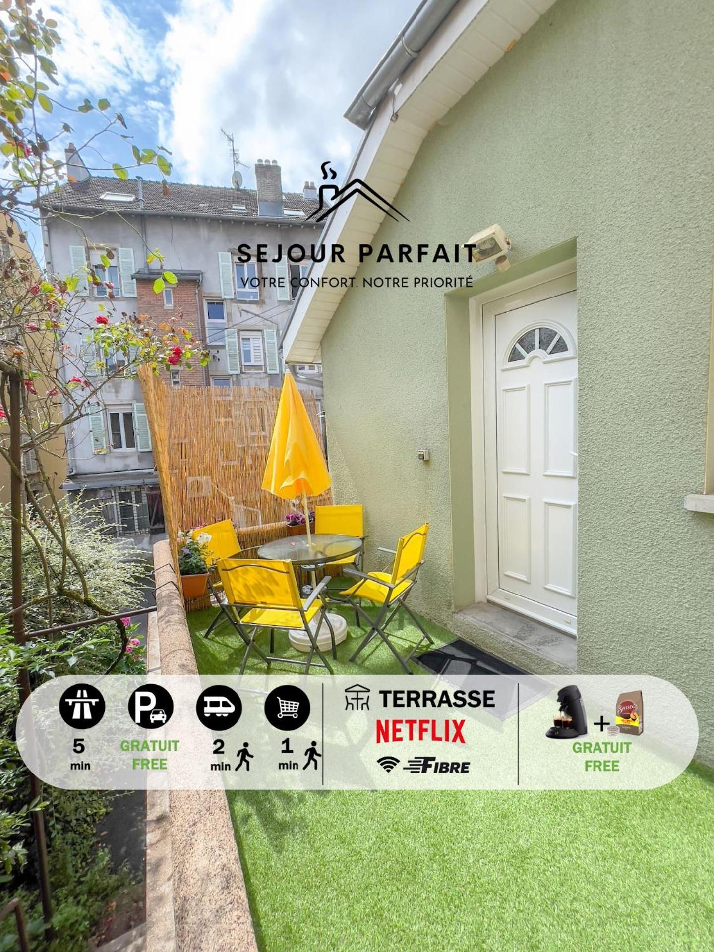 Maisonnette Le Faubourg - Centre Ville, Terrasse Et Netflix Belfort Eksteriør bilde